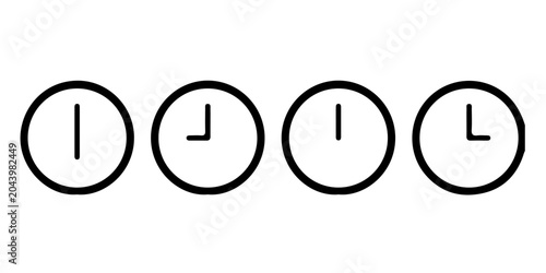 Foto 24 hours time laps watch vector set