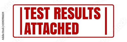 Test Results Attached Stamp for Laboratory Reports and Documentation