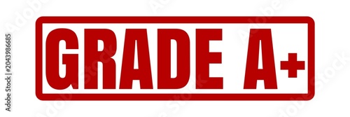 Grade A Plus Stamp for Academic Excellence and Student Performance Assessment
