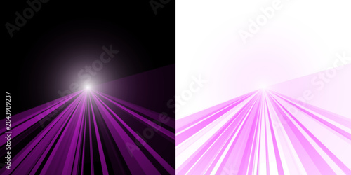 Abstract Synthwave Background with Neon Purple Sun and Perspective Light Rays for Retro Futuristic Digital Art Projects