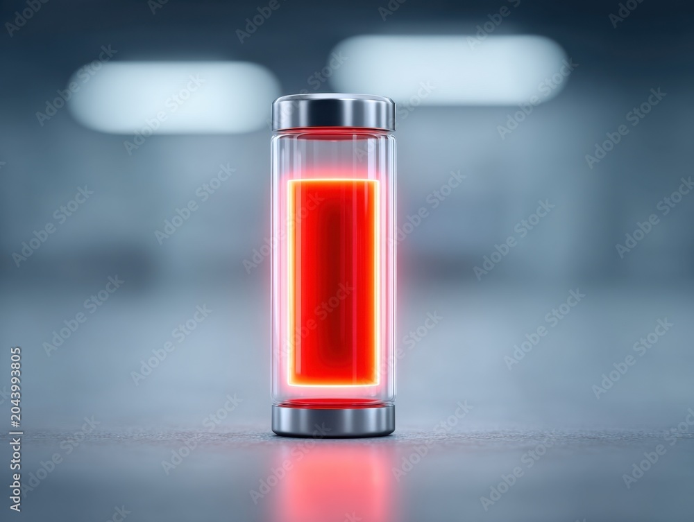 Obraz premium Innovative solid-state battery close-up modern laboratory photography industrial environment detailed view energy technology