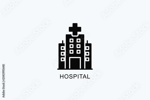 Photography Hospital Icon Or Logo Isolated Vector Illustration