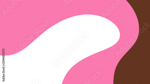 Tableau sur toile Sweet melting chocolate and pink strawberry icing glaze background
