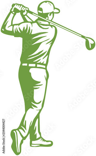 Golf player graphic