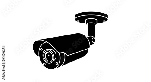 Security camera with mounting bracket.