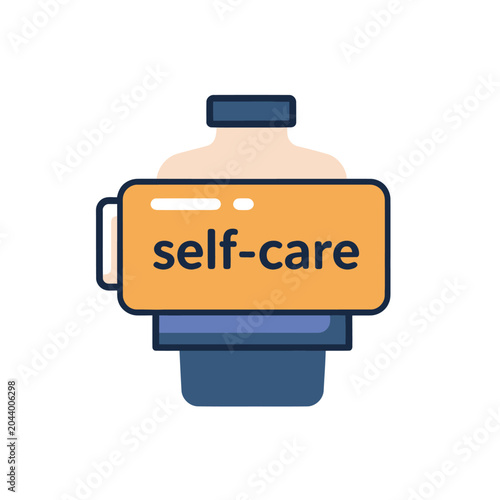 Self care bottle with label.