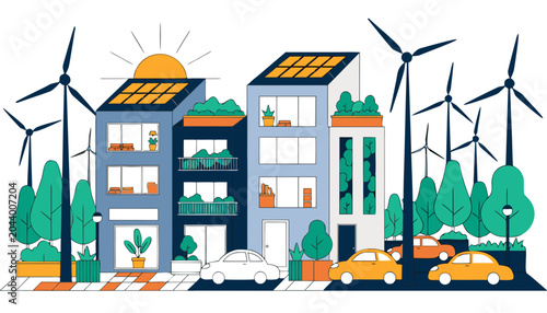 Sustainable Urban Living with Solar and Wind Energy