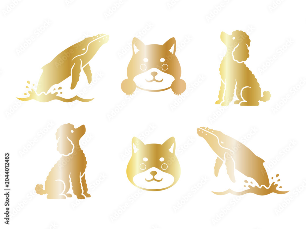 Obraz premium 動物アイコンセット79