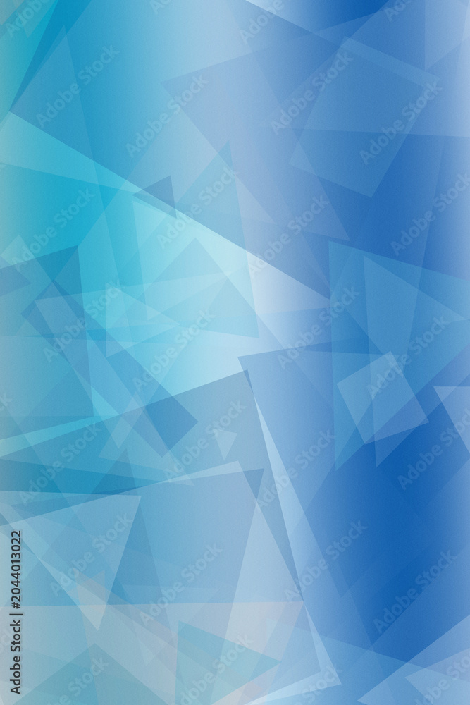 Obraz premium Light blue polygon triangles and faceted gradients form a sleek abstract backdrop, perfect for technology themes, digital ads, and layouts with copy space.