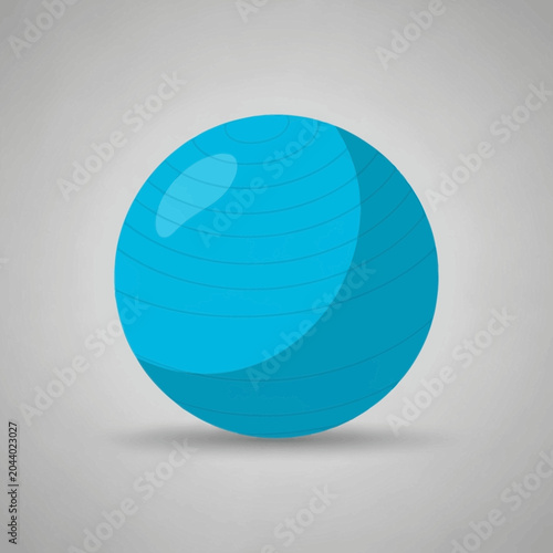 Large Teal Blue Shiny Sphere Object.