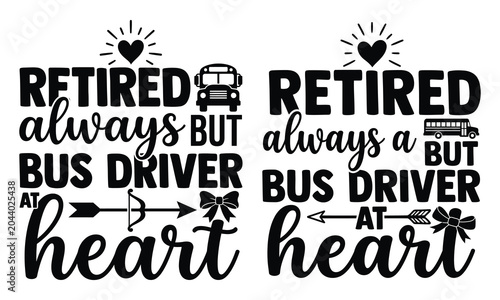 Foto Retired bus driver heartfelt graphic
