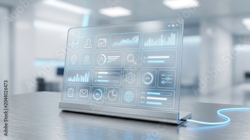 Healthcare Data Tracking on Laptop Display