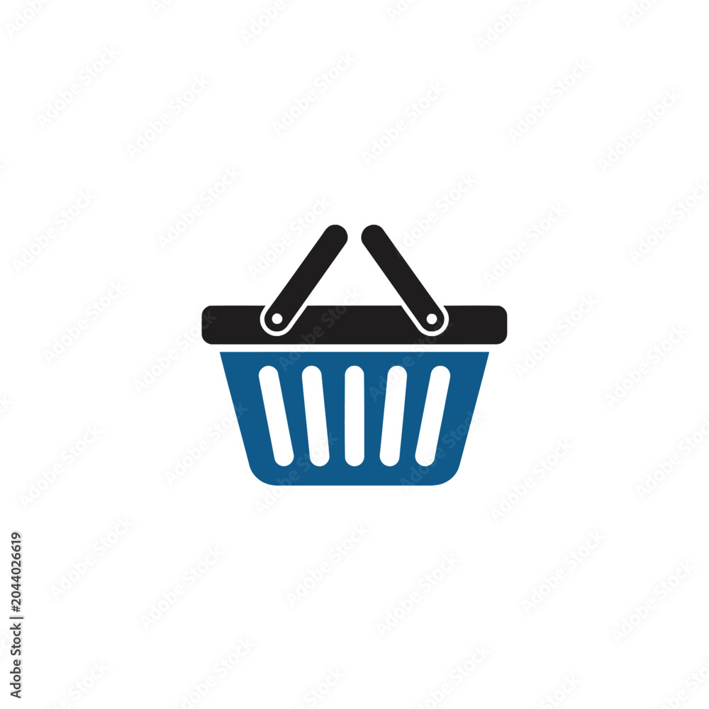 Fototapeta premium Shopping Basket Icon Symbol.