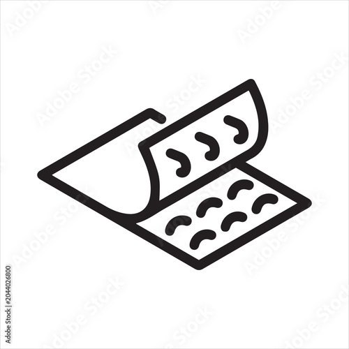 Foto Hook and loop fastener line icon