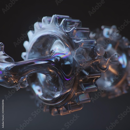 Abstract futuristic mechanical design concept.