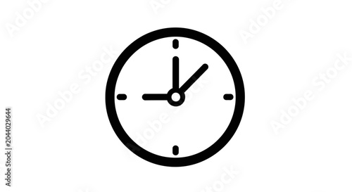 Obraz na płótnie Simple Analog Clock Face Design.
