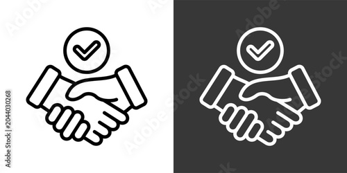 Trust White And Black Icon Set Multiple Style Collection Pack Vector Illustration