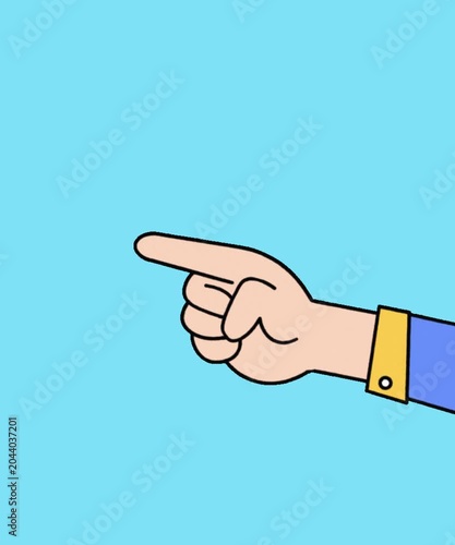 hand pointing at something
