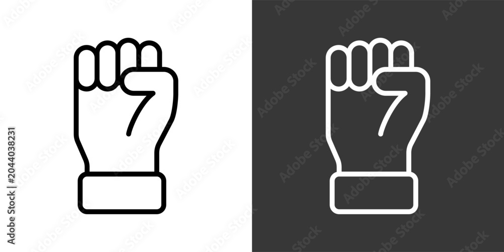 Obraz premium Empower White And Black Icon Set Multiple Style Collection Pack Vector Illustration