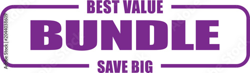 Foto Attractive purple Best Value Bundle Save Big graphic promoting special offers an
