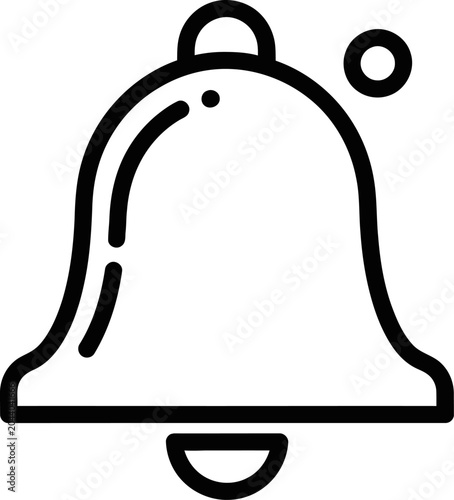 Tableau sur toile Simple Line Drawing of Bell Icon.