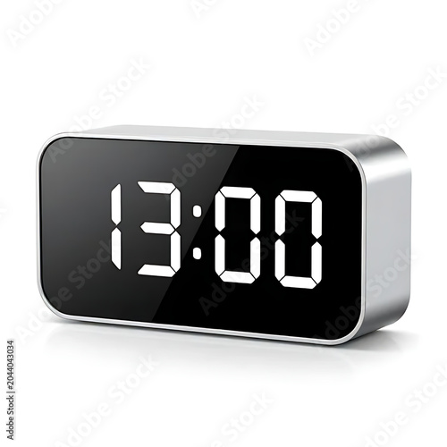 Modern digital alarm clock with LED minimalist display