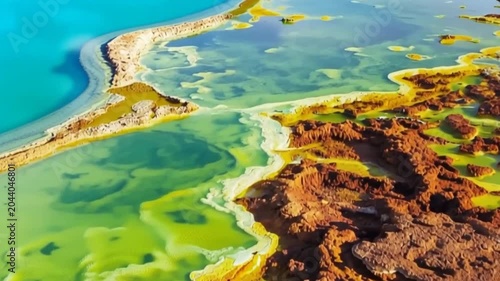 Danakil Desert in Ethiopia. Danakil Depression.