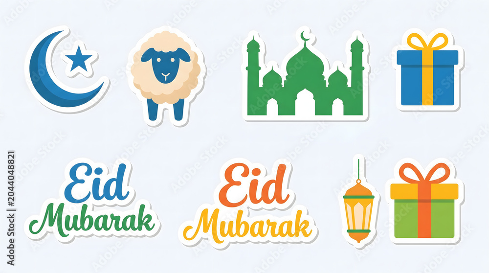 Naklejka premium Religious symbols set and set of icons featuring holiday celebration designs like a Christmas tree, gift box, and birthday cake vector illustration
