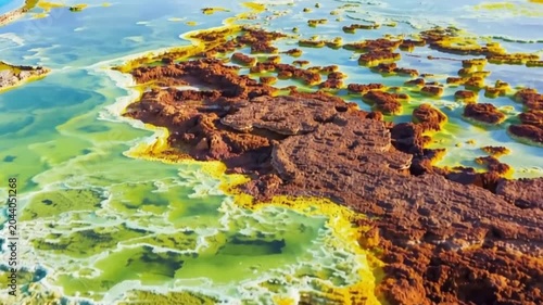 Danakil Desert in Ethiopia. Danakil Depression.
