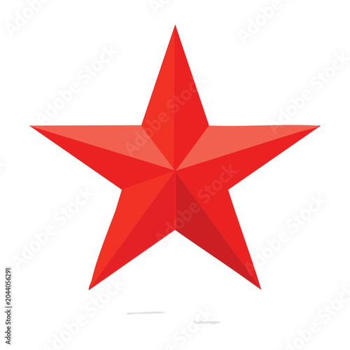 Red star icon on white background