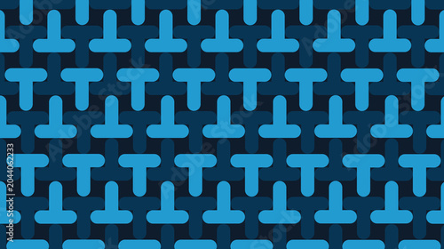 Photos Modern abstract seamless pattern with repeating T-shaped geometric elements organized in neat rows