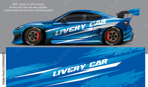 car livery graphic vector. abstract grunge background design for vehicle vinyl wrap and car branding