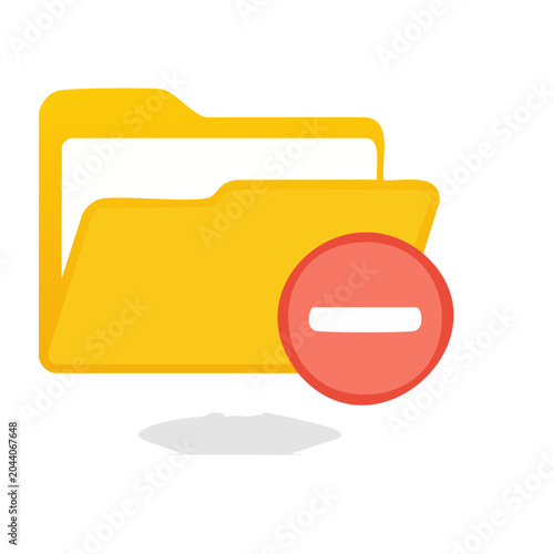 Folder icon with delete symbol