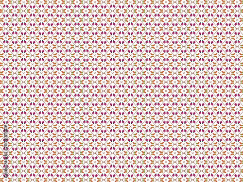 A fun and quirky seamless repeat pattern featuring a playful diagonal diamond lattice grid in warm golden olive, filled with cute illustrated winter accessories. 