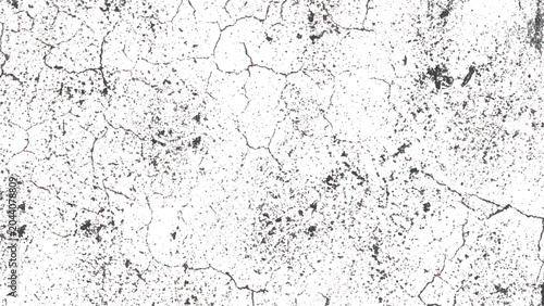 Bild auf Leinwand close up cracked concrete texture with irregular dark lines and weathered white