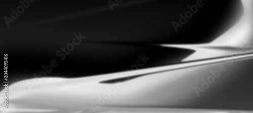 Black and White Abstract Curved Surface Background