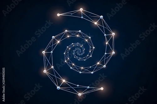 Abstract spiral network pattern