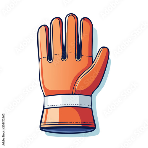 Orange glove illustration