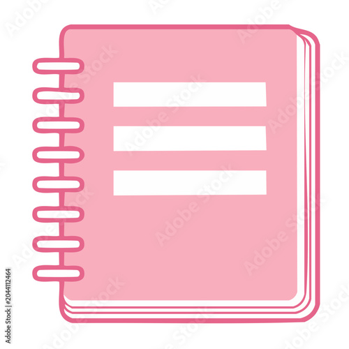 Pink Spiral Notebook with Lined Pages