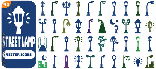 Bild auf Leinwand Street lamp icon