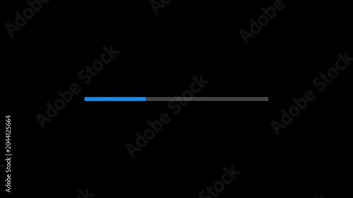 10_Loading Progress Bar Blue - Black Background Screen Blend Overlay