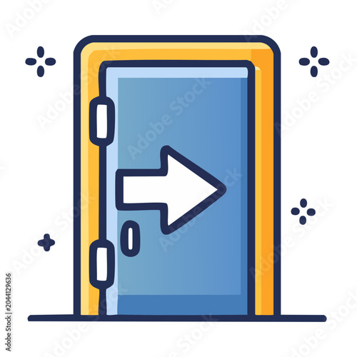 Door with Right Arrow Icon