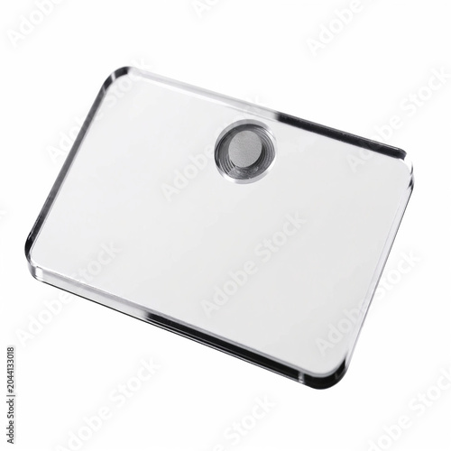 Blank RFID access card isolated on white background, realistic close-up, PNG