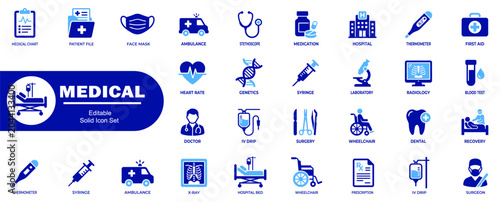 Foto Medical healthcare icon set