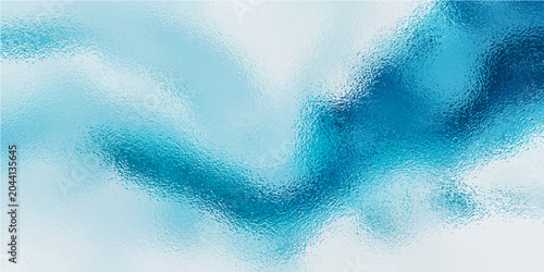 Foto Abstract cool blue and white frosted glass texture with subtle wave-like pattern