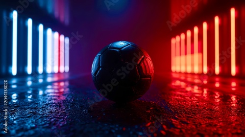 burning soccer ball