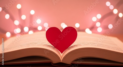 Love reading romance novel book heart.
