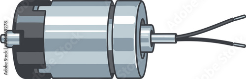 Motor component provides electrical power for small mechanical engineering devices.