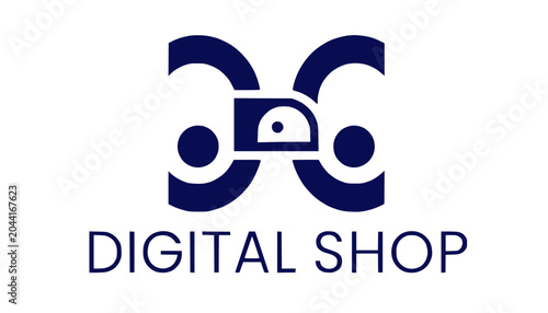 Digital Shop Logo - Modern Abstract Design