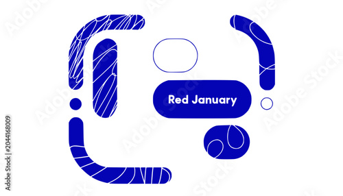 Abstract Blue Shapes and Text 